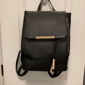Black backpack purse
